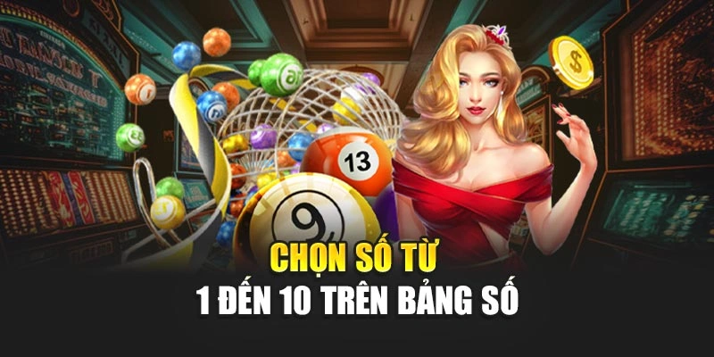 Chọn số từ 1 đến 10 trên bảng số