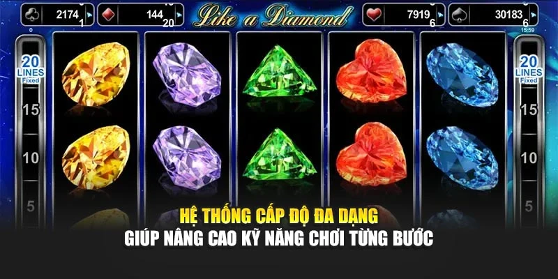Hệ thống cấp độ đa dạng giúp nâng cao kỹ năng chơi từng bước